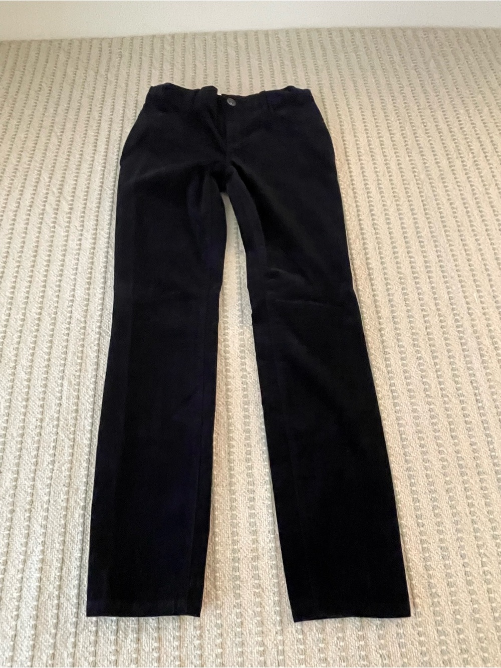 Place Black Corduroy Straight-Leg Girl’s Pants - 98% Cotton - Size: 10